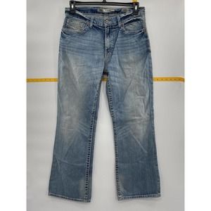 BKE Denim Men's Size 33R X31 Tyler Relaxed Fit Bootleg Distressed Jeans